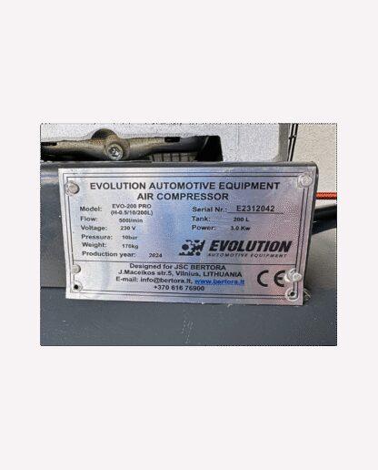 EVO-200PRO Pistoniga suruõhu kompressor 200l Evolution (230v)