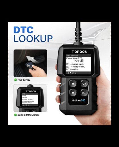 The translation of "ArtiLink300 bazinis OBDII diagnostikos įrenginys" to Estonian is "ArtiLink300 põhine OBDII diagnostikaseade